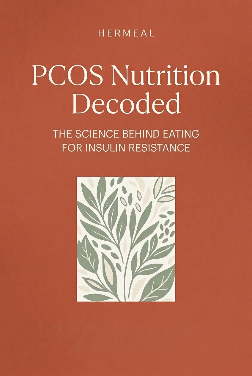 PCOS Nutrition Decoded — HerMeal guide cover